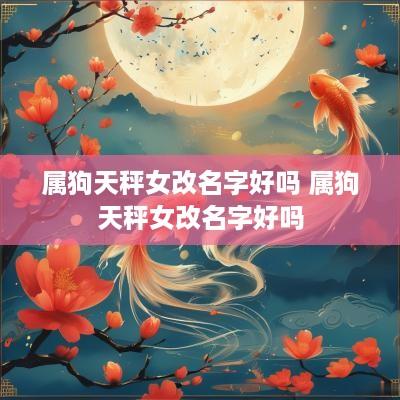 属狗天秤女改名字好吗 属狗天秤女改名字好吗