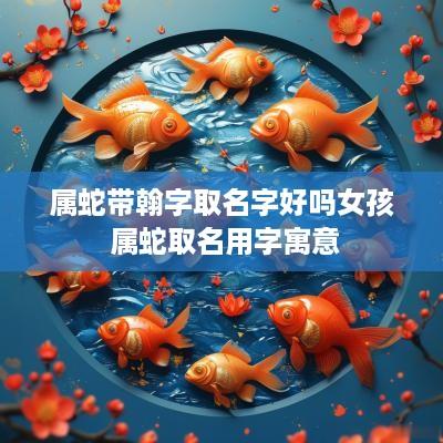 属蛇带翰字取名字好吗女孩 属蛇取名用字寓意