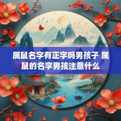 属鼠名字有正字吗男孩子 属鼠的名字男孩注意什么