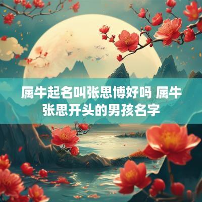 属牛起名叫张思博好吗 属牛张思开头的男孩名字