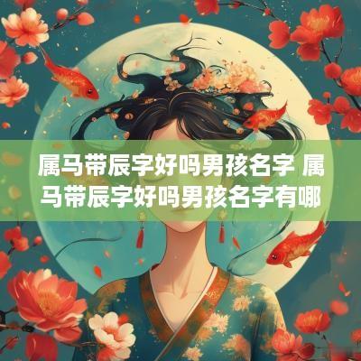 属马带辰字好吗男孩名字 属马带辰字好吗男孩名字有哪些