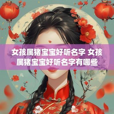 女孩属猪宝宝好听名字 女孩属猪宝宝好听名字有哪些