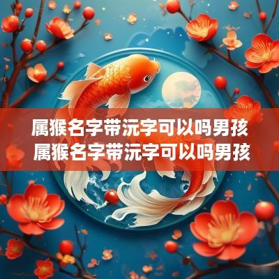 属猴名字带沅字可以吗男孩 属猴名字带沅字可以吗男孩子
