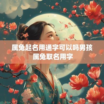 属兔起名用通字可以吗男孩 属兔取名用字
