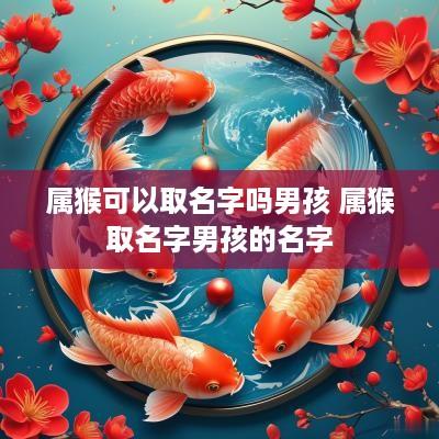 属猴可以取名字吗男孩 属猴取名字男孩的名字