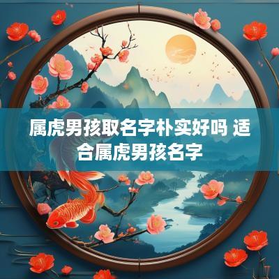 属虎男孩取名字朴实好吗 适合属虎男孩名字