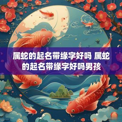 属蛇的起名带缘字好吗 属蛇的起名带缘字好吗男孩