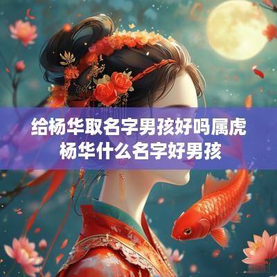 给杨华取名字男孩好吗属虎 杨华什么名字好男孩