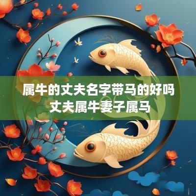 属牛的丈夫名字带马的好吗 丈夫属牛妻子属马
