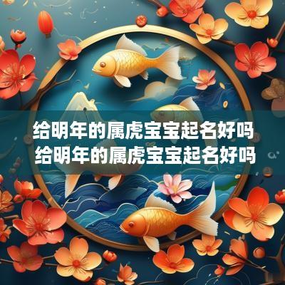 给明年的属虎宝宝起名好吗 给明年的属虎宝宝起名好吗女孩