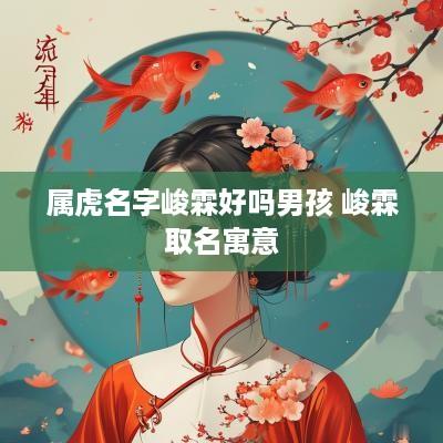 属虎名字峻霖好吗男孩 峻霖取名寓意
