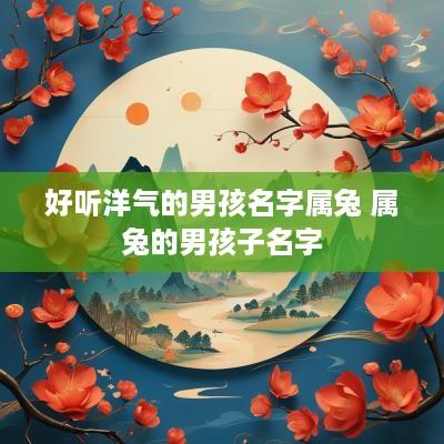 好听洋气的男孩名字属兔 属兔的男孩子名字