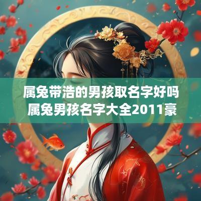属兔带浩的男孩取名字好吗 属兔男孩名字大全2011豪字