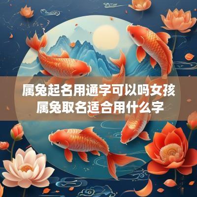 属兔起名用通字可以吗女孩 属兔取名适合用什么字