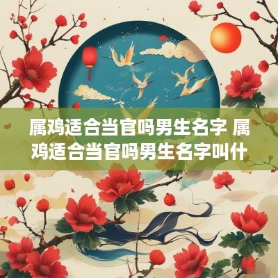 属鸡适合当官吗男生名字 属鸡适合当官吗男生名字叫什么