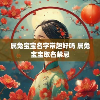 属兔宝宝名字带超好吗 属兔宝宝取名禁忌