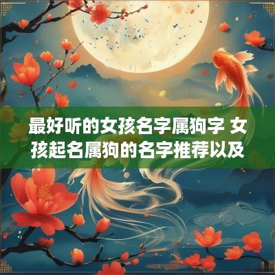 最好听的女孩名字属狗字 女孩起名属狗的名字推荐以及用字解析