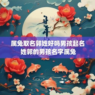 属兔取名郭姓好吗男孩起名 姓郭的男孩名字属兔