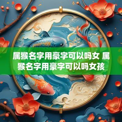 属猴名字用豪字可以吗女 属猴名字用豪字可以吗女孩