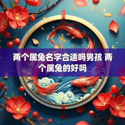 两个属兔名字合适吗男孩 两个属兔的好吗