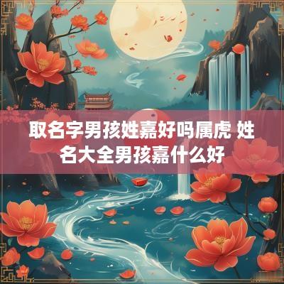 取名字男孩姓嘉好吗属虎 姓名大全男孩嘉什么好