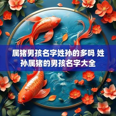 属猪男孩名字姓孙的多吗 姓孙属猪的男孩名字大全
