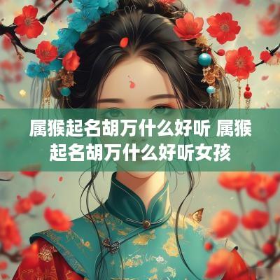 属猴起名胡万什么好听 属猴起名胡万什么好听女孩