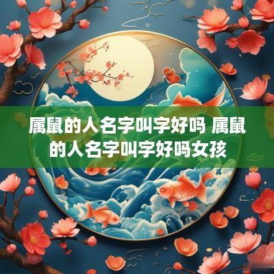 属鼠的人名字叫字好吗 属鼠的人名字叫字好吗女孩