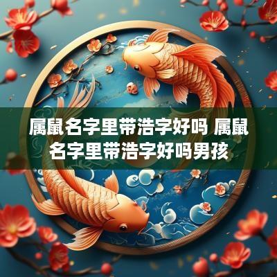 属鼠名字里带浩字好吗 属鼠名字里带浩字好吗男孩