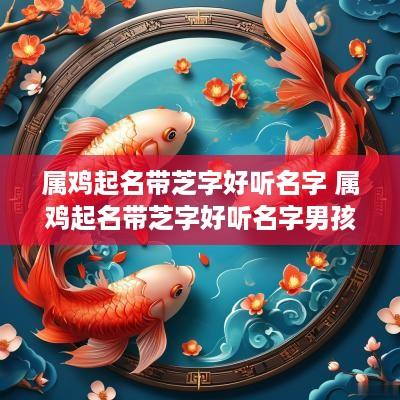 属鸡起名带芝字好听名字 属鸡起名带芝字好听名字男孩