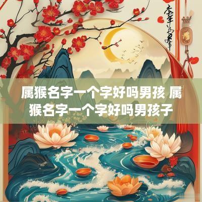 属猴名字一个字好吗男孩 属猴名字一个字好吗男孩子
