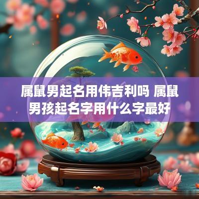 属鼠男起名用伟吉利吗 属鼠男孩起名字用什么字最好
