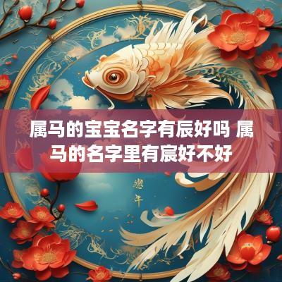 属马的宝宝名字有辰好吗 属马的名字里有宸好不好