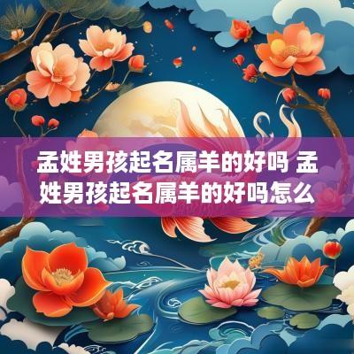 孟姓男孩起名属羊的好吗 孟姓男孩起名属羊的好吗怎么取