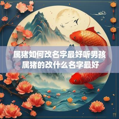 属猪如何改名字最好听男孩 属猪的改什么名字最好
