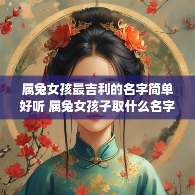 属兔女孩最吉利的名字简单好听 属兔女孩子取什么名字好听有内涵