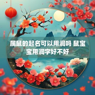 属鼠的起名可以用润吗 鼠宝宝用润字好不好