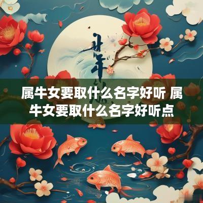 属牛女要取什么名字好听 属牛女要取什么名字好听点