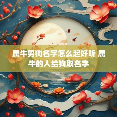 属牛男狗名字怎么起好听 属牛的人给狗取名字