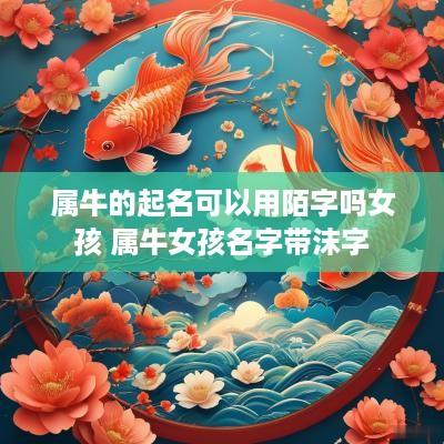 属牛的起名可以用陌字吗女孩 属牛女孩名字带沫字