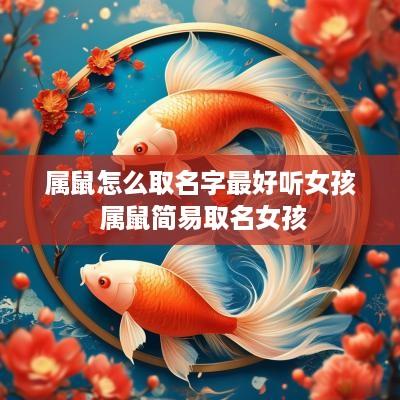 属鼠怎么取名字最好听女孩 属鼠简易取名女孩