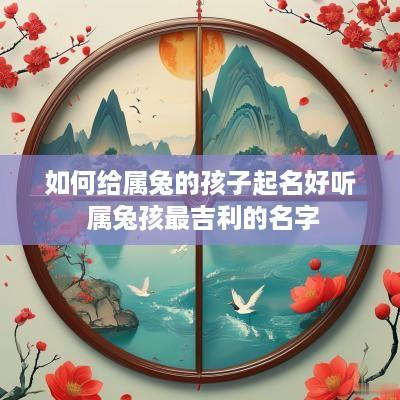 如何给属兔的孩子起名好听 属兔孩最吉利的名字
