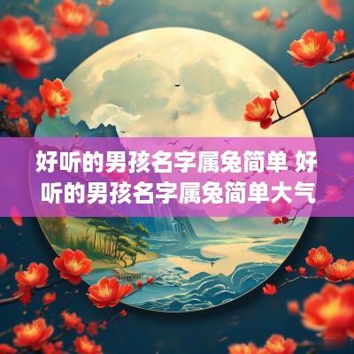 好听的男孩名字属兔简单 好听的男孩名字属兔简单大气