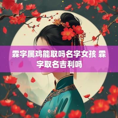 霖字属鸡能取吗名字女孩 霖字取名吉利吗