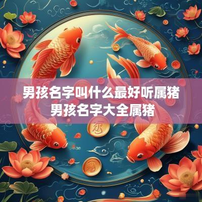 男孩名字叫什么最好听属猪 男孩名字大全属猪