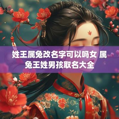 姓王属兔改名字可以吗女 属兔王姓男孩取名大全