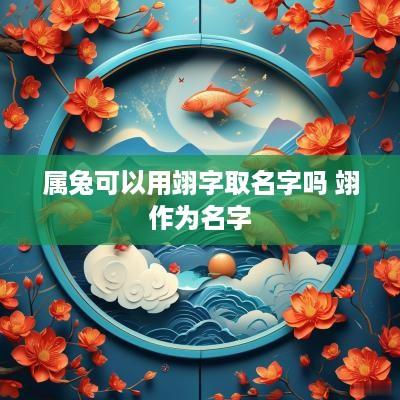 属兔可以用翊字取名字吗 翊作为名字