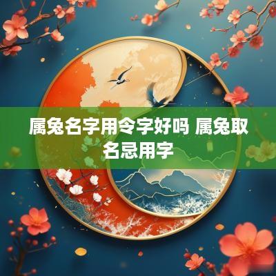 属兔名字用令字好吗 属兔取名忌用字