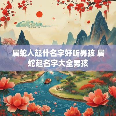 属蛇人起什名字好听男孩 属蛇起名字大全男孩