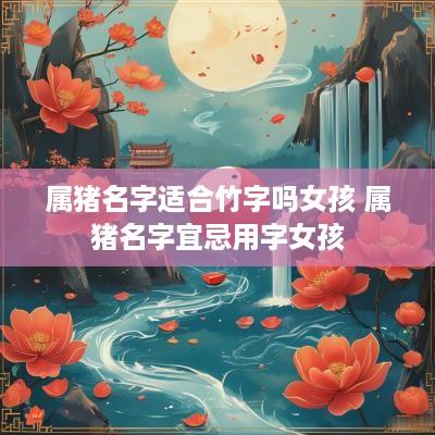 属猪名字适合竹字吗女孩 属猪名字宜忌用字女孩